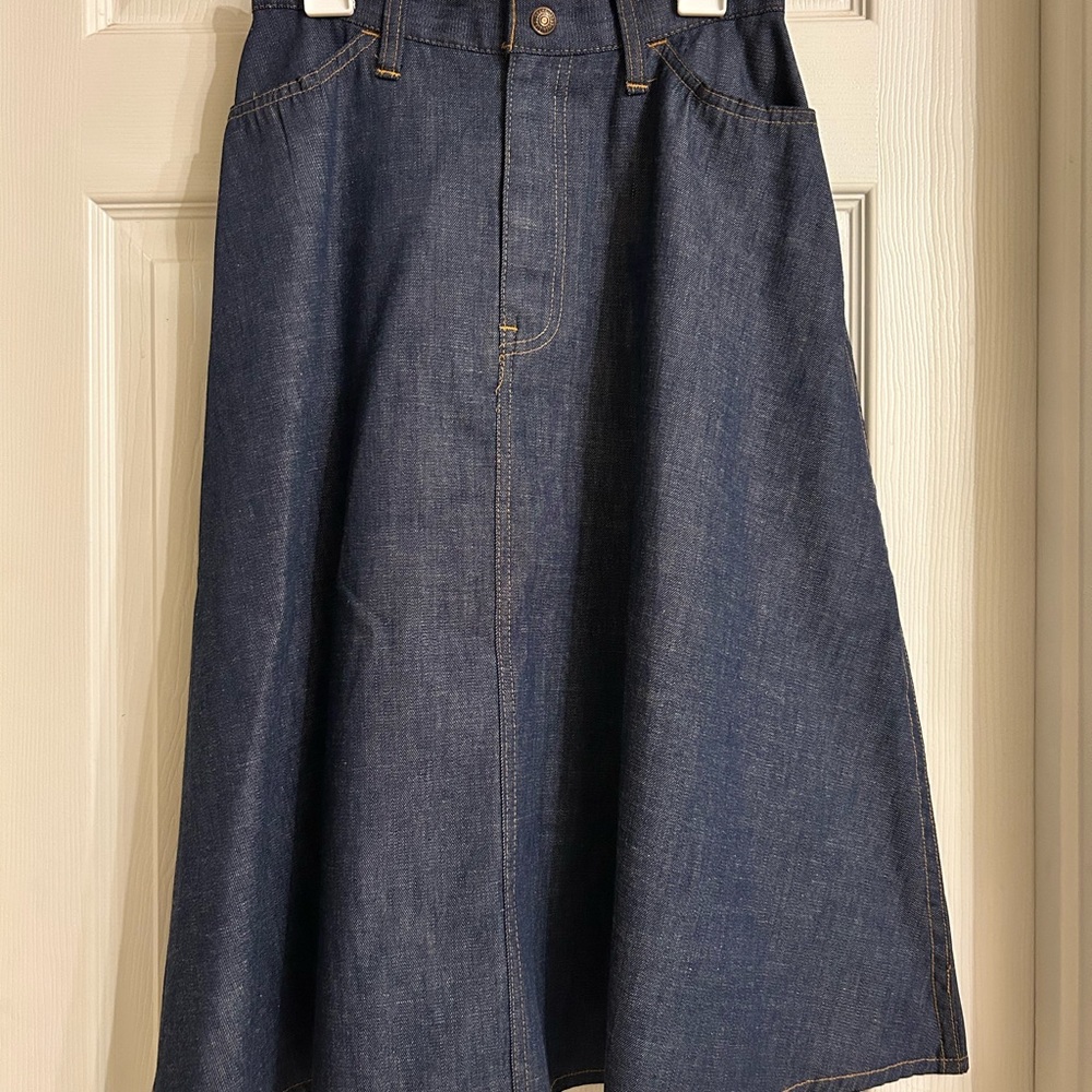 VINTAGE ~Levi's Blue A-Line Denim Skirt